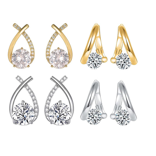 Halolux Lymphvity Germanium Earrings for Women Atheniz Lymphatic Earrings Halolux Lymphatic Germanium Earrings CZ Zircon Earrings Lymphatic Drainage Earrings for Women (C)