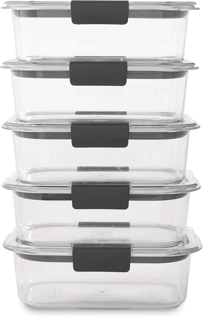 Rubbermaid Brilliance Tritan Plastic Food Storage Containers BPA Free Airtight