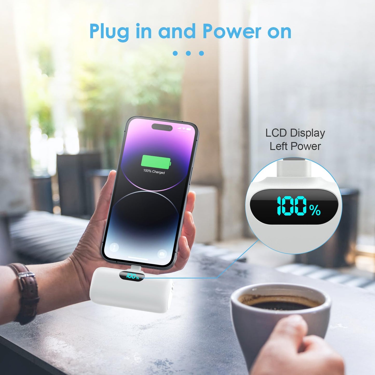 Small Portable Charger for iPhone,Upgraded 5000mAh PD Fast Charging Power Bank,Mini Battery Pack Backup Charger Compatible with iPhone 14/14 Pro Max/13/13 Pro/12 Pro/11/XS/XR/X/8/7/6 etc-Black