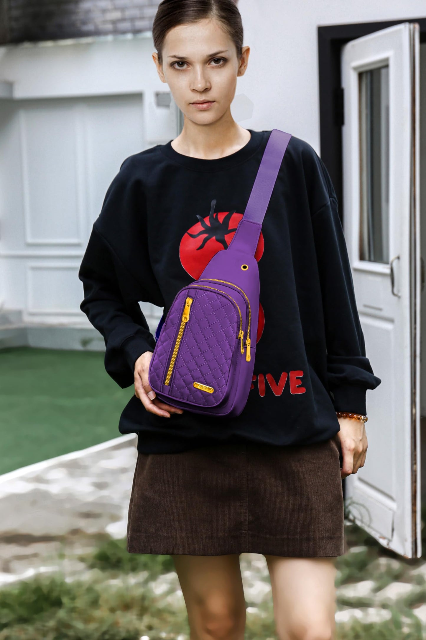 Small Sling Bag For Women Men Casual Crossbody Sling Backpack