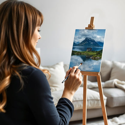 Belle Vous Blank Canvas (12 Pack) - 13 x 18cm (5 x 7 inches) - Small Pre Stretched Canvas Panel Boards - Suitable for Acrylic and Oil Painting Also for Sketching and Drawing
