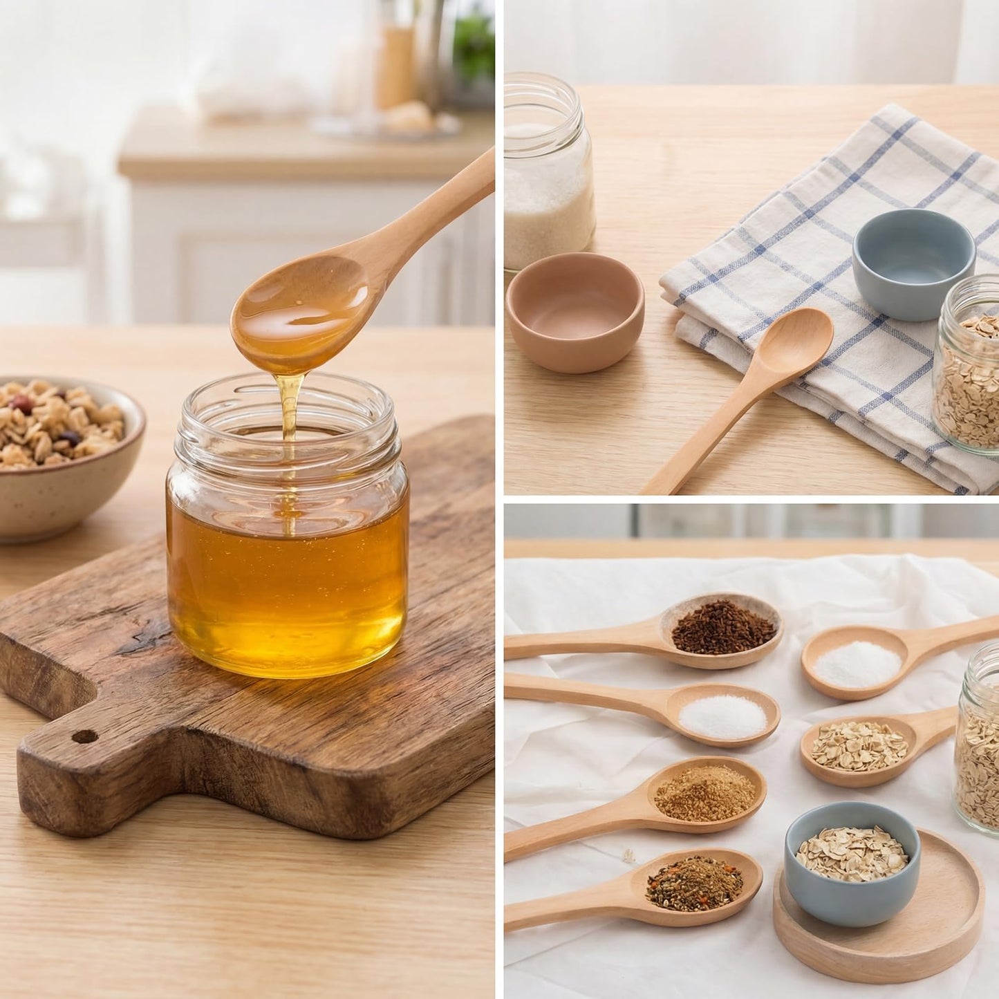 Boao 30 Pcs Small Wooden Spoons, 5.12'' L Mini Wood Spoons for Soup, Little Tiny Honey Teaspoons Bulk for Stirring Coffee Tea Jars Sugar Seasoning Oil Kitchen Supplies (Raw Lacquer)