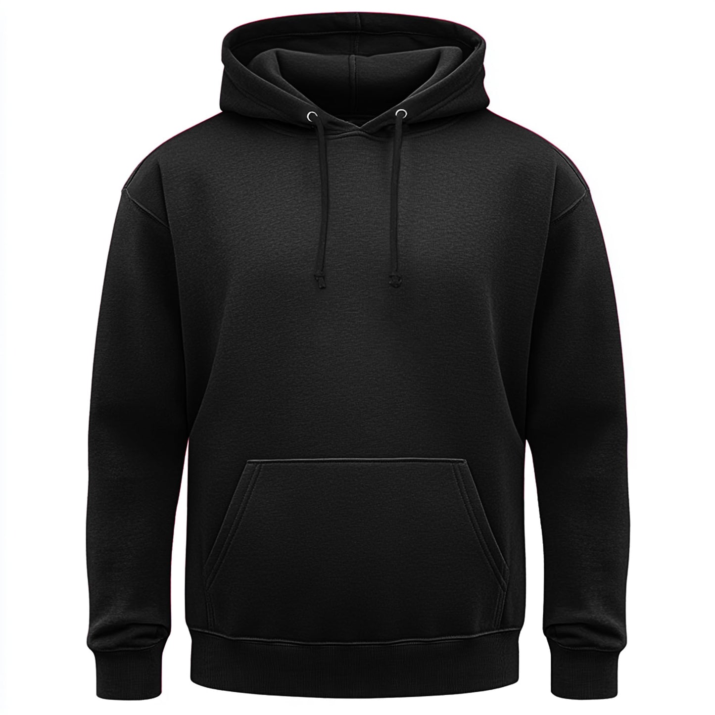 Star and Stripes Classic Plain Pullover Hoodie Unsex and These are Ideal for Mens and Ladies Hooded Sweatshirt, L, Black