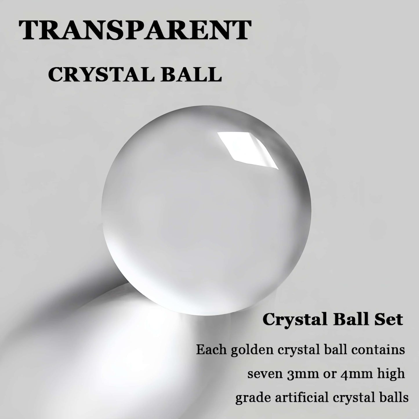 6.7 inch Transparent Golden Crystal Ball, Living Room Decor, Gold Modern Western House Decor Aesthetic, Home Decor Living Room, Office, Book Shelf, Bedroom, Desk, Fireplace, Coffee Table and More