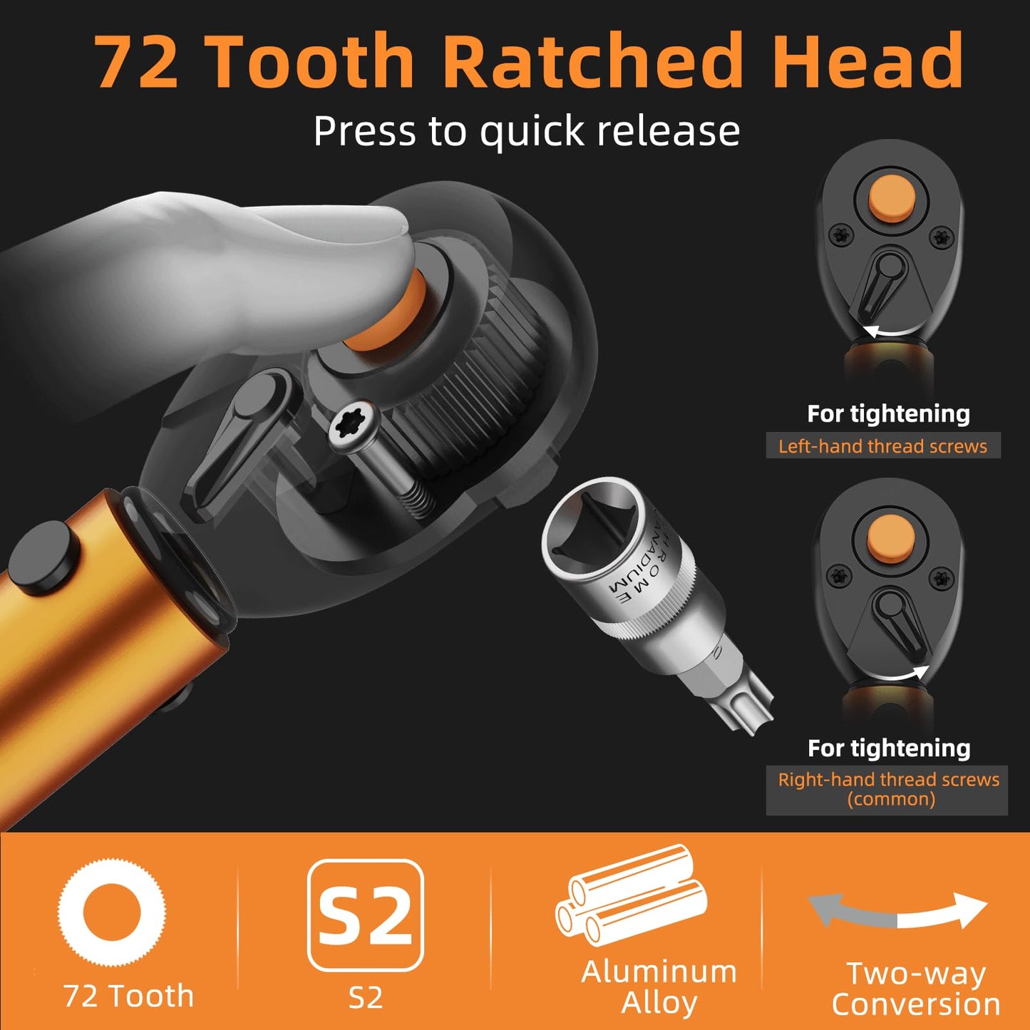 33PCS 1/4 Torque Wrench Set 3-25 Nm, Small Torque Wrench Bike, Dual-Direction 72 Teeth, ±3% Accuracy, with Extension Bar, Socket Bits (Hex & Torx & Philip), for Mountain Bike, Bicycle Repair
