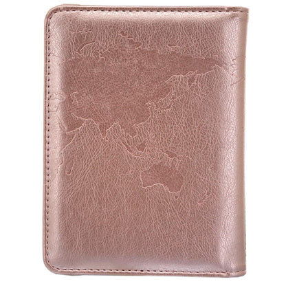kandouren RFID Blocking Passport Holder Cover Case,Passport Wallet for Men & Women,best gifts for travelers,credit card and ID holder wallets,travel accessories, Rose gold world, Minimalist