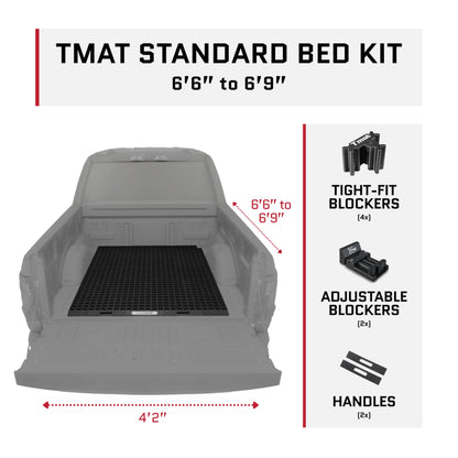 Tmat Truck Bed Organizer Storage System Slide Out Mat (Universal Fit for Standard Beds 6'6" to 6'9")