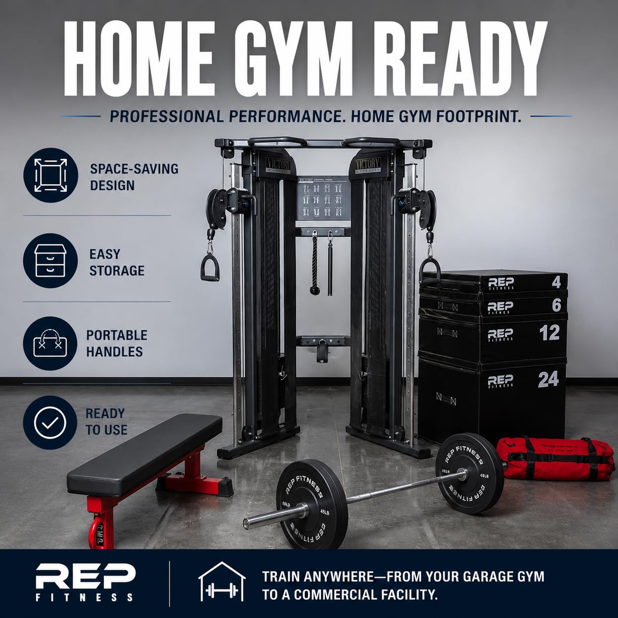 Rep Foam Soft Plyo Box for Plyometric Exercises and Conditioning - 4 inch Height