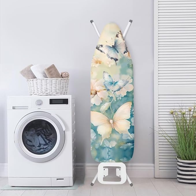 Sprowallow Butterfly Flower Ironing Board Cover and Pad