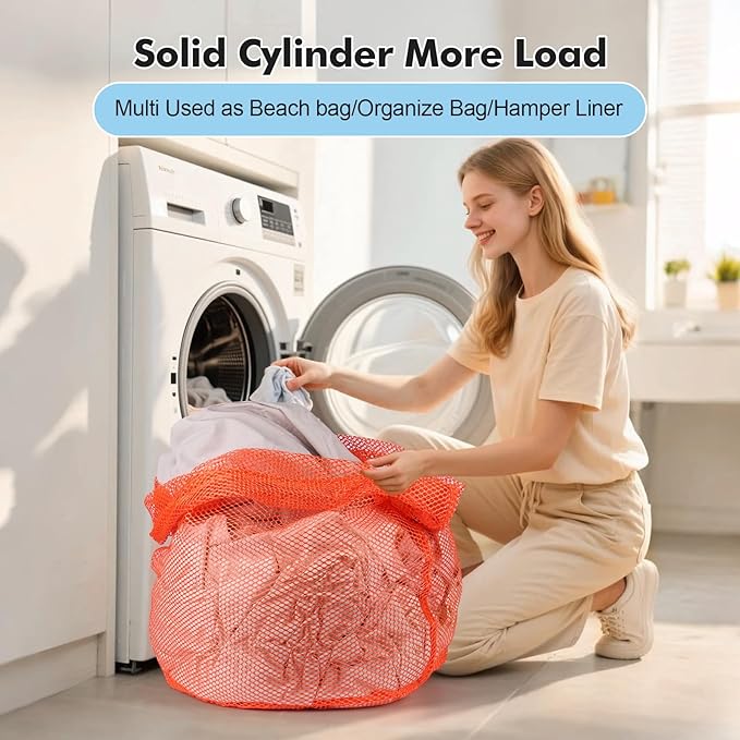 3Pcs Mesh Laundry Bags Washing Machine Mesh Wash Bags Jumbo
