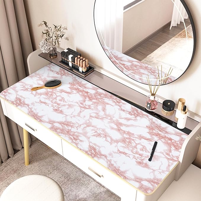 practicalWs White/Pink Marble Contact Paper Granite Peel and Stick Countertops