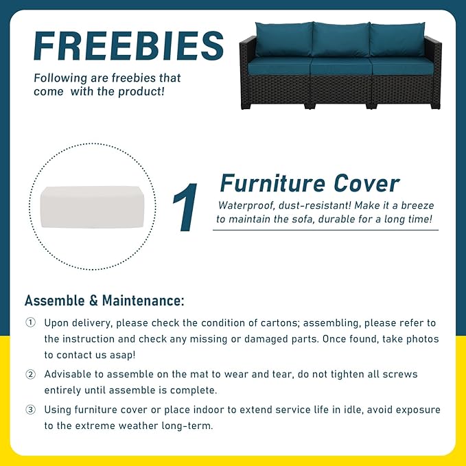 Rattan Star Outdoor Furniture Couch 3 Seater Sofa Outdoor Wicker Sofa Deep Seat