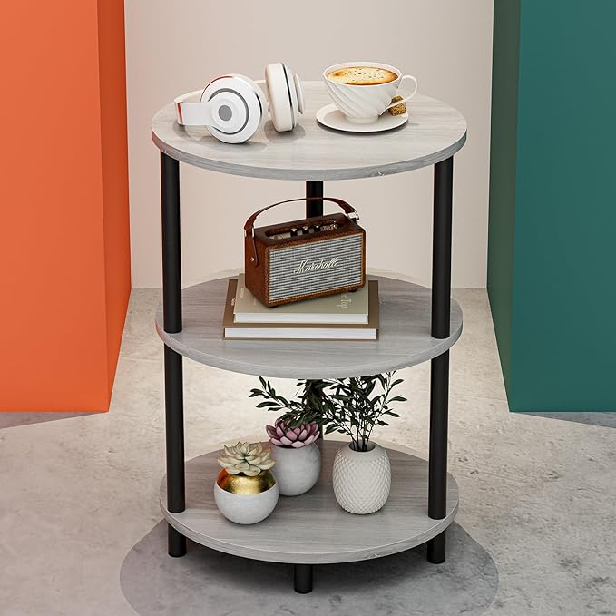 Round Pedestal End Table