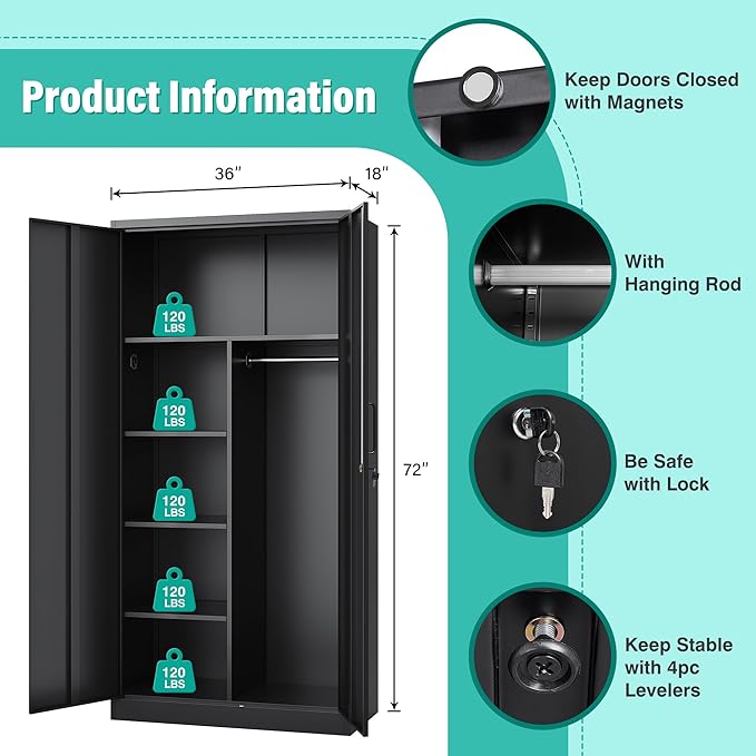 Wide & Deep Metal Storage Cabinet
