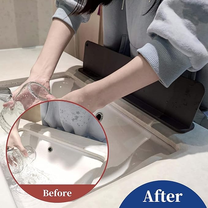 Silicone Sink Splash Guard for Kitchen Faucet – 17.3" Water Splash Guard