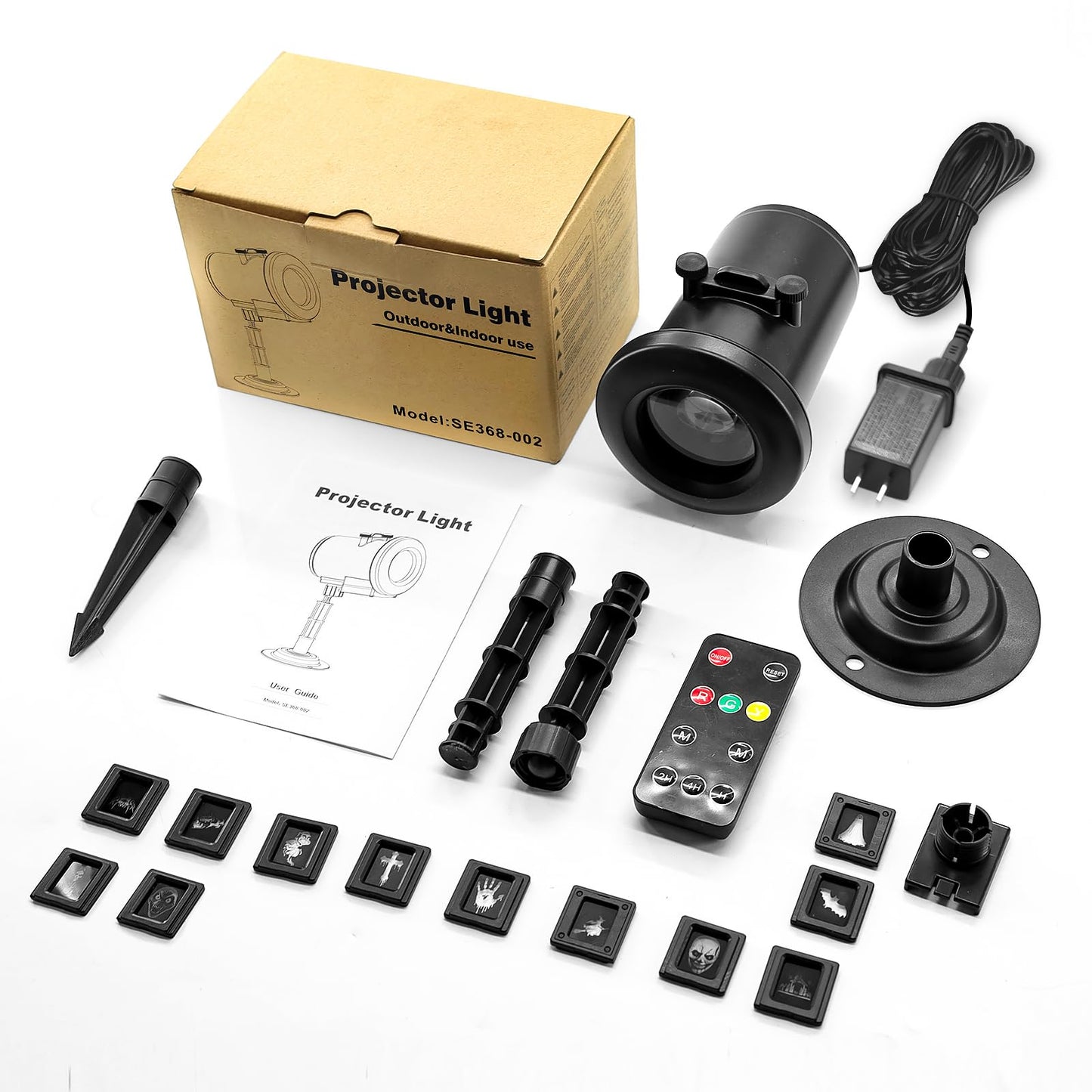 12 in 1 Christmas Projector Lights Outdoor,3D Dynamic Christmas Decorations Indoor,Clearer Santa Sleigh HD Patterns Holiday Lights,Waterproof for Window Wall Yard Holiday Decor