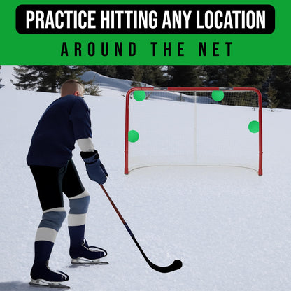 Top Shelf Targets Super Sniper 6" Magnetic Shooting Discs – 4-Pack Accuracy Trainers for Hockey & Lacrosse Nets – Includes Free Tethers – Durable Precision Markers for Practice
