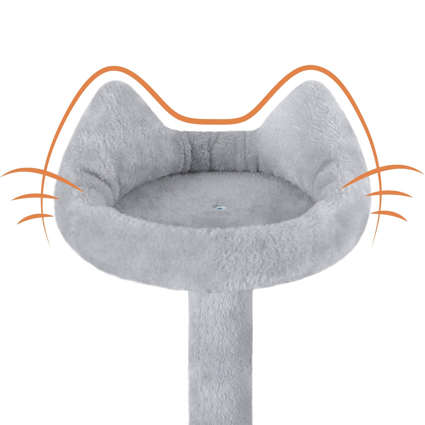 HOMIDEC Cat Tree,151cm Cat Tower for Indoor Kitty,Scratching Post Stable Activity Centre Climbing Tree with 2 Kitty Houses, Hammock, 4 Sisal Posts, Ladder, and Rest Place