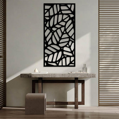 Metal Palm Leaf Wall Decor, Metal Leaves Wall Art, Tropical Leaf Wall Art, Minimalist Wall Art, Modern Leaves Wall Art, Plant Wall Decorations for Living Room, Bedroom (White, 24"x12"/60x30cm)
