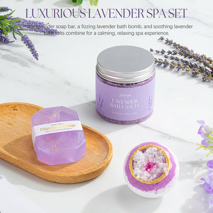Mothers Day Gifts for Mom, 9pcs Happy Birthday Gifts for Women, Unique Birthday Relaxation Spa Gift Christmas Ideas Relaxing Lavender Set Self Care Gift Basket for Her Mom Sister Friend Teacher