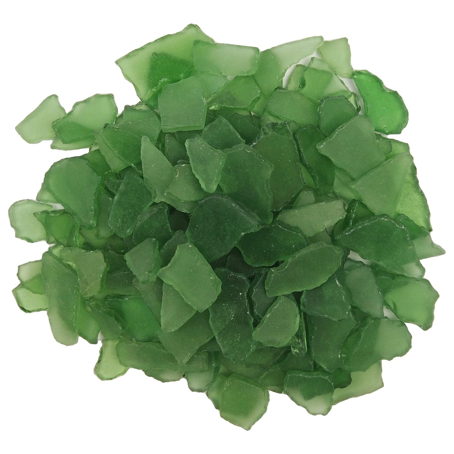 TWINKLING Real Sea Glass, Crushed Glass, Beach Glass for Crafts & Vase Fillers – Smooth Edges, Bulk Art Glass for Home Decor, Nautical DIY & Beach-Themed Events, 370g/13oz, (Green)