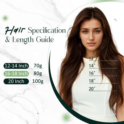 RUNATURE Blonde Secret Wire Hair Exensions Blonde Highlight Brown One Piece Hair Extensions Human Hair Wire in Extensions Straight 14 Inch 70g