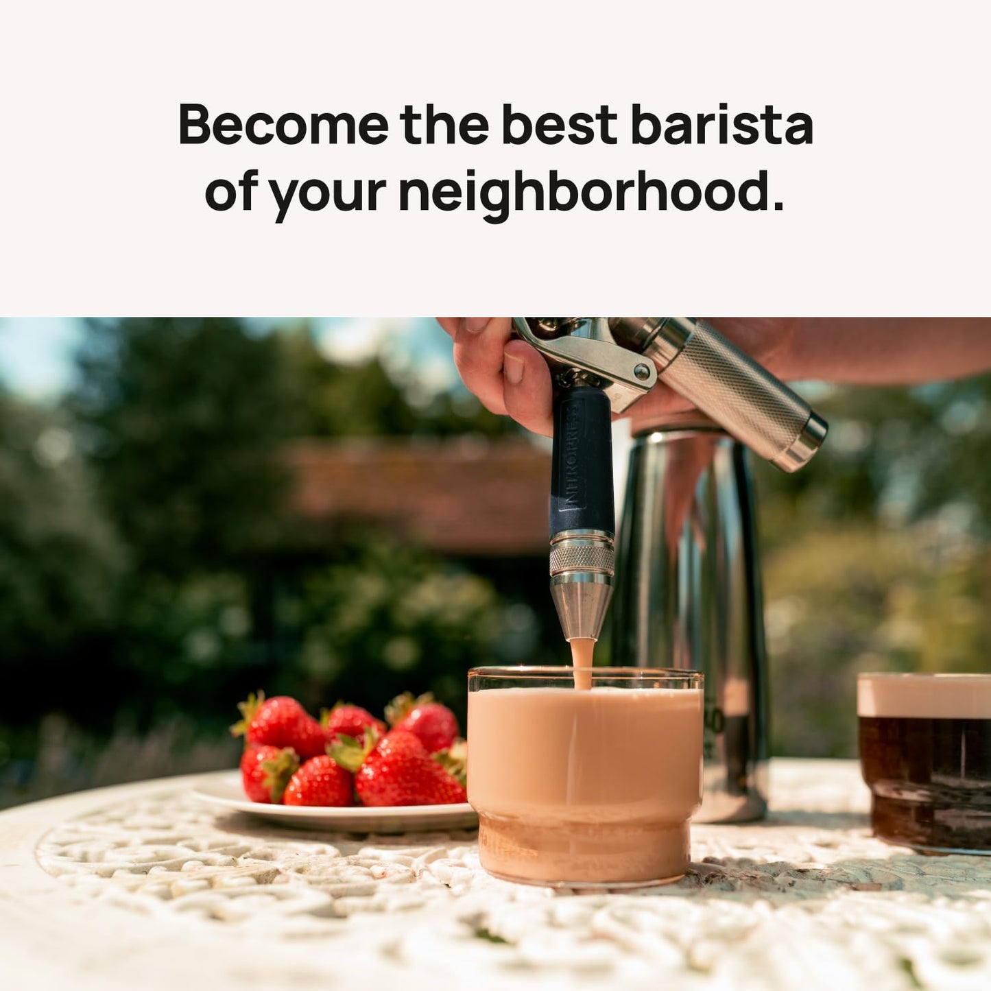 Original NitroPress - Nitro Cold Brew Coffee Maker Kit | Includes 10 Nitrogen Cartridges | Portable Infuser for Nitro Drinks, Cold Brew, Cocktails & Tea at Home or On the Go | Gift for Coffee Lovers