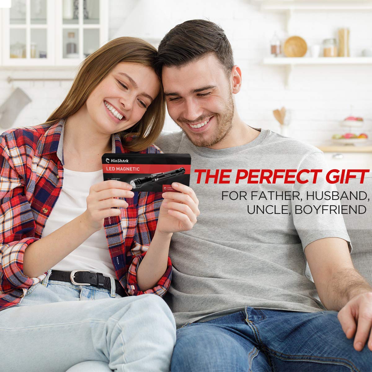 Hinshark Gifts for Men Him Dad, LED Magnetic Tool, Gadgets Birthday Secret Santa Christmas Stocking Fillers Gifts for Men Who Have Everything