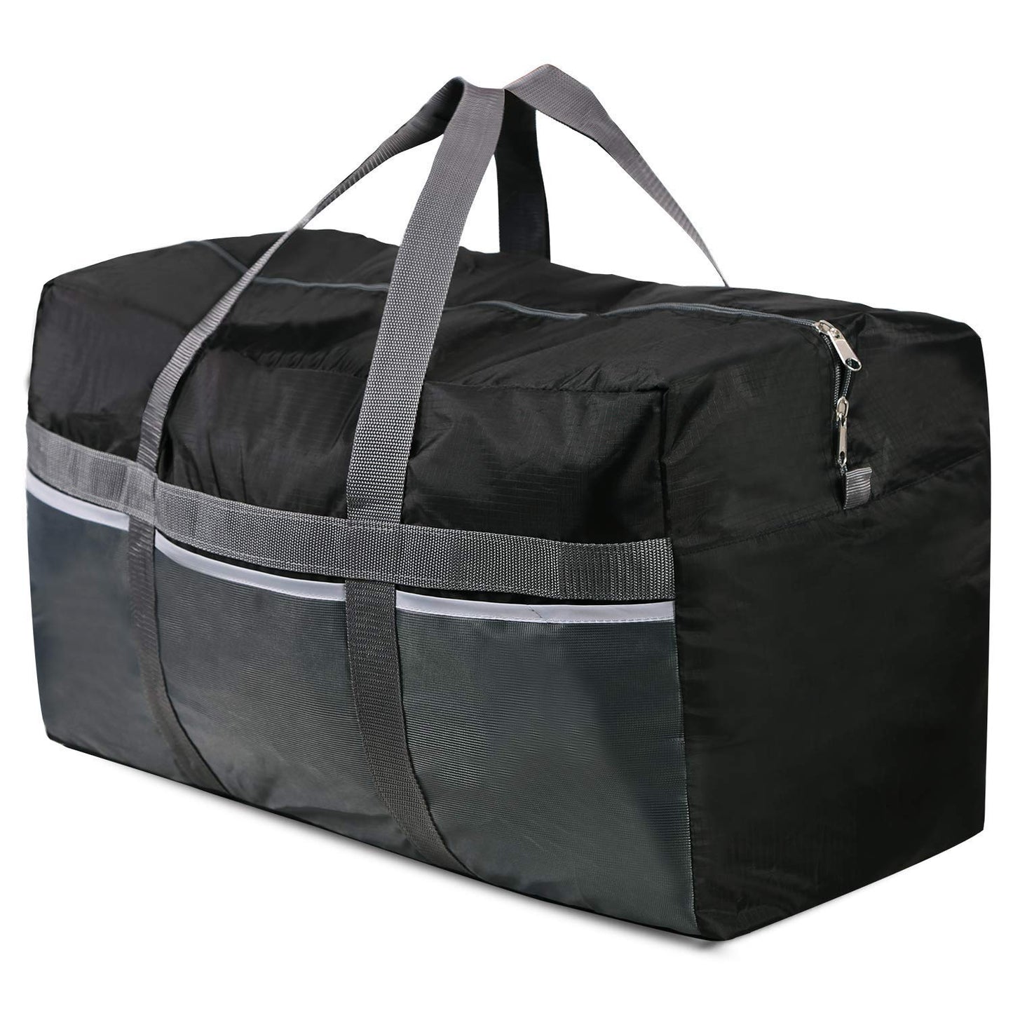 REDCAMP Foldable Travel Bag, 96L Extra Large Sports Bag, Packable Duffle Bag, Lightweight Waterproof Duffel Holdall Bag, Black