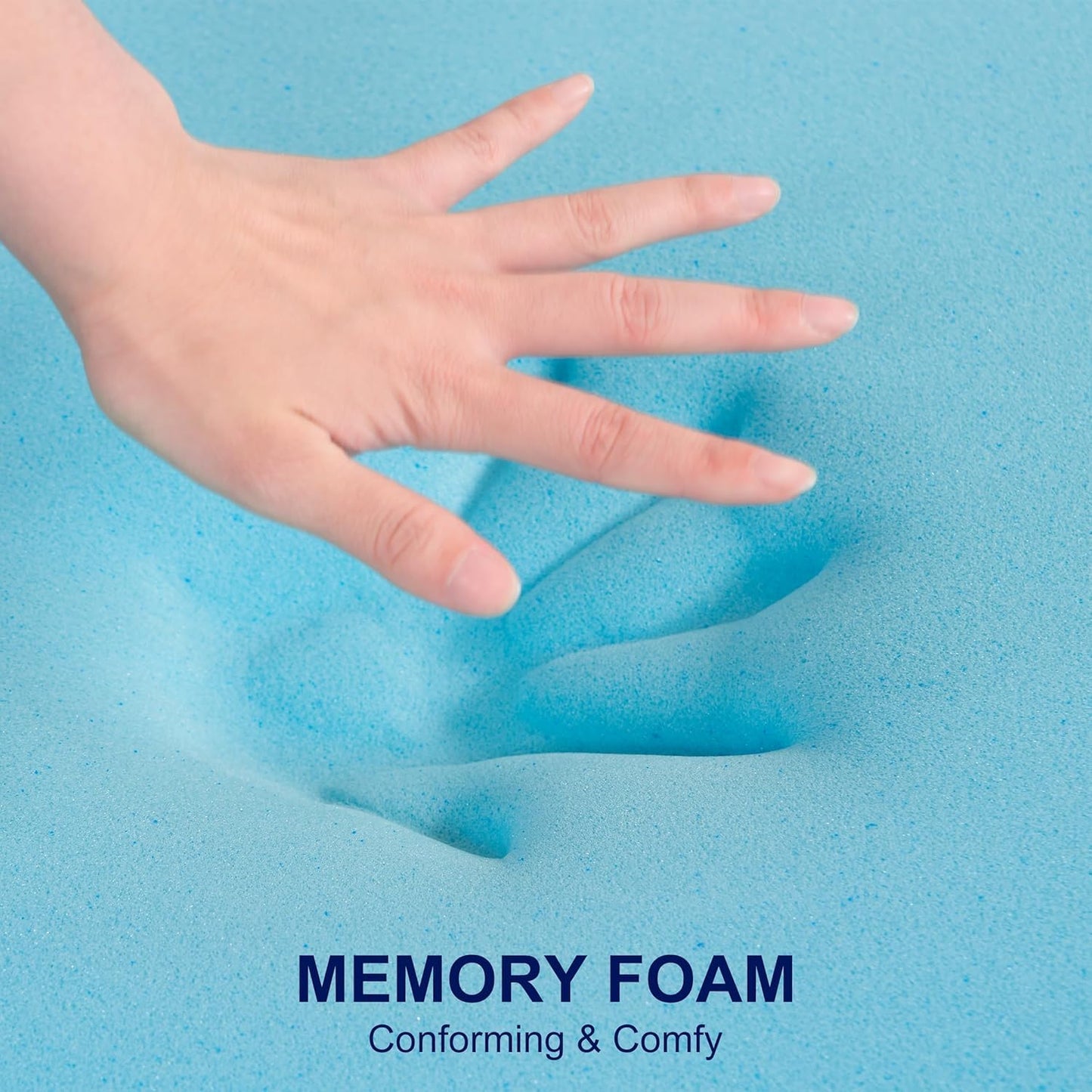 ELEMUSE 3 Inch King Memory Foam Mattress Topper, High Density Gel Foam Bed Toppers with Cooling Pillowtop for Back Pain Relief, Medium Firm Mattress Pad for Comfort Body Support