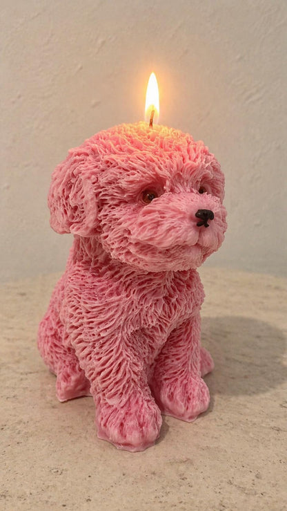 Cute Puppy Soy Candle, Handmade Dog Candle, Decorative Home Fragrance Gift for Dog Lovers