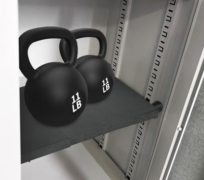 zsttion Adjustable Locker Organizer Shelf, 30LB Load-Bearing Metal Locker Shelf for Schools, Offices, Gyms, Locker Shelf Expandable to Fit Your Locker 11-18” (1, Black)