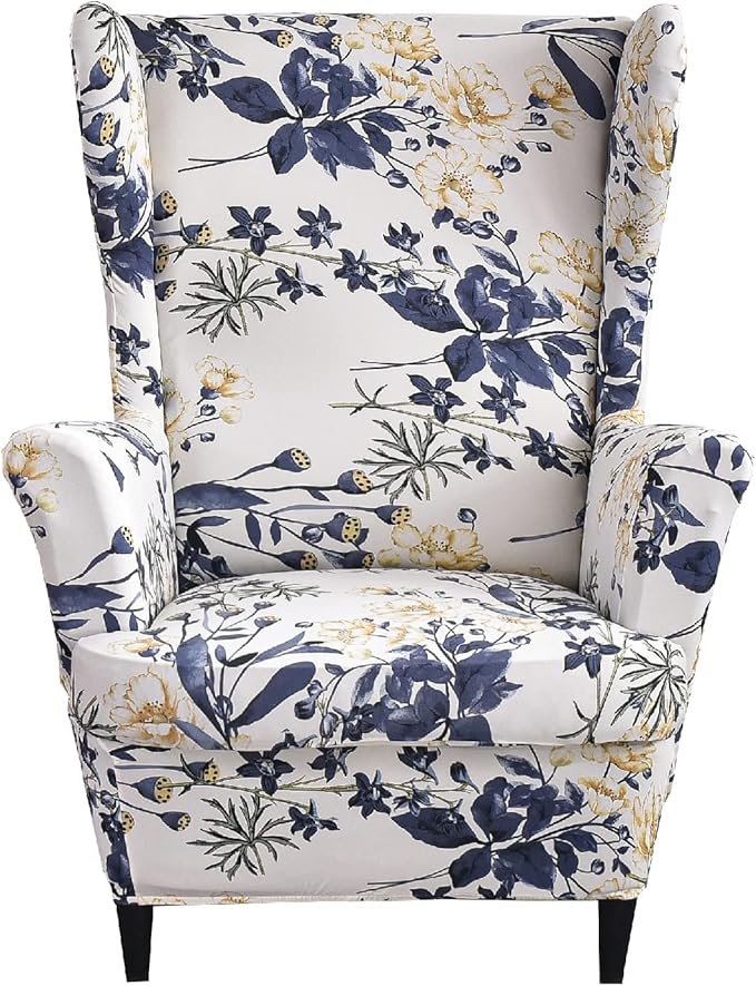 KRFOONN Wingback Chair Covers Slipcovers 2 Piece Stretch Wing Chair Covers