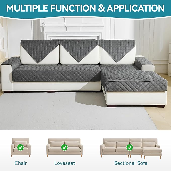 Deep Dream Velvet Couch Cover, Sectional Sofa Covers, Anti Slip Couch Covers