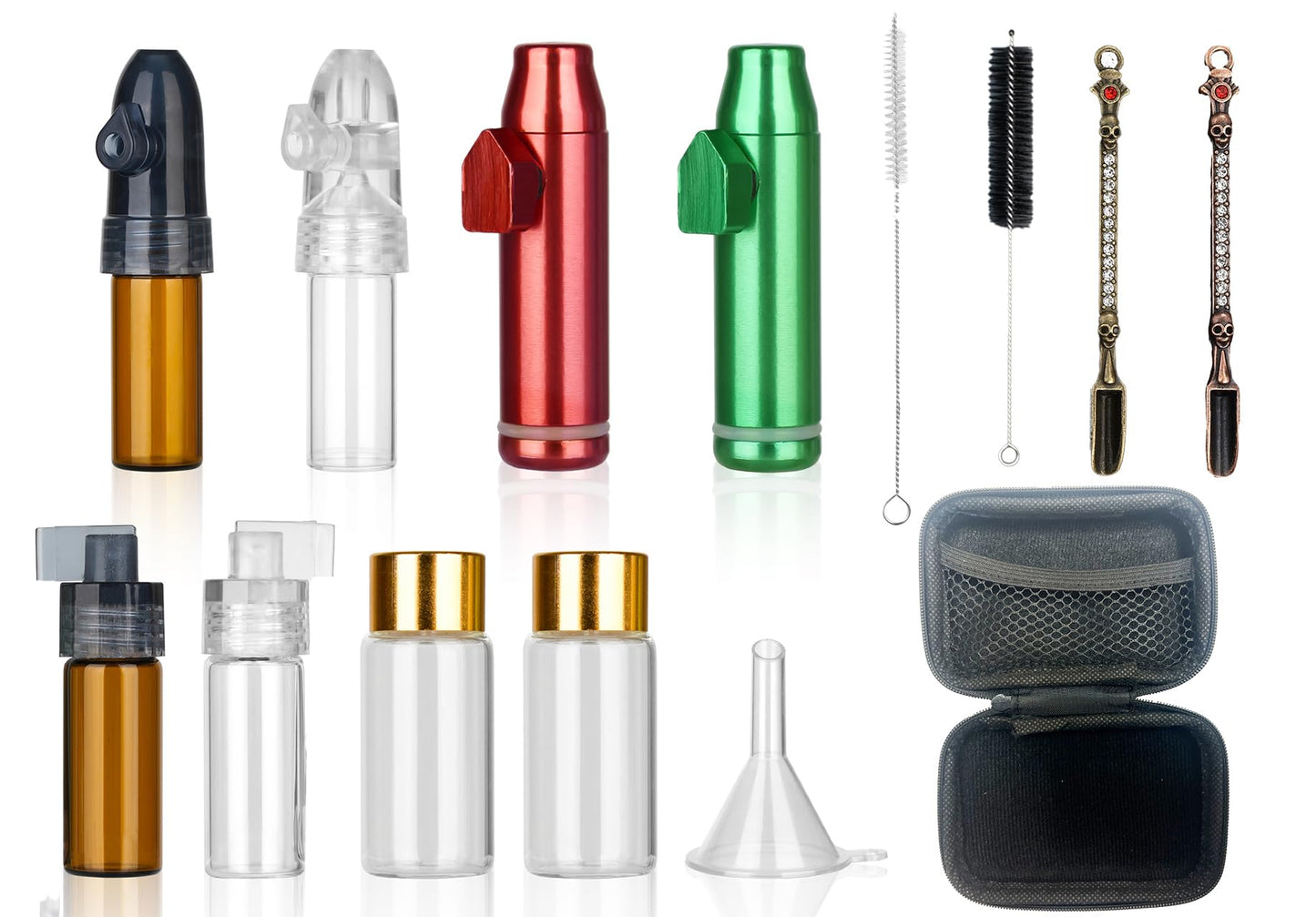 MQHMQH Portable Kitchen Metal Spice Bottle,Camping outdoor Glass Set