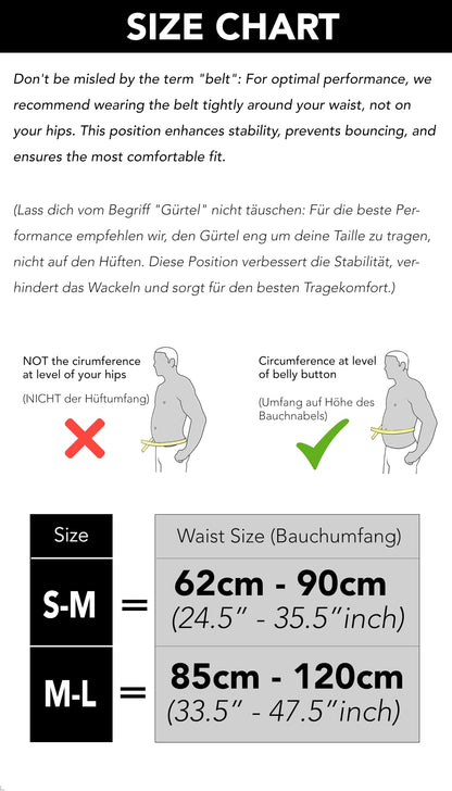 Fitgriff® Running Belt for Men & Women - Secure Jogging Pouch for Phone, Keys & Essentials - For All Cell Phones (Black, 33.5" - 47.5" Waist Size)