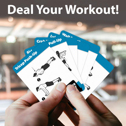 Bodyweight Exercise Cards - Fitness Playing Cards with Over 50 Body Weight Workouts - 2.5" x 3.5" (Standard Playing Card Size)