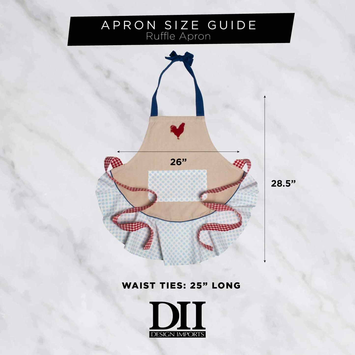 DII Women's Christmas Kitchen Apron Adjustable Adult Size for Cooking, Baking, Crafting & Entertaining, One Size, Merry Tree