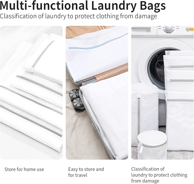 3 Pack Small Mesh Laundry Bags by MDSXO- Small Durable Lingerie Delicates Bag