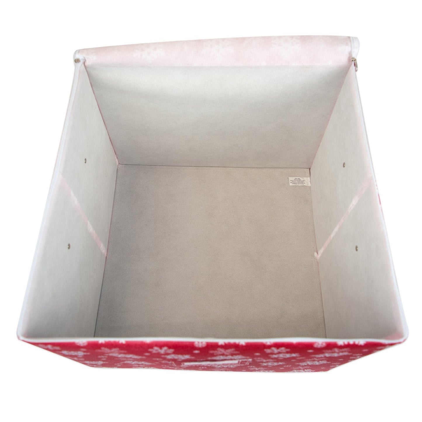 DII Christmas Storage Containers Collection Zippered with Dividers, Ornament; Large, 16x16x13, Snowflakes