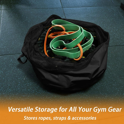 J Bryant Extra Large Battle Rope Storage Bag – Heavy-Duty Carry Sack for Training Ropes, Jump Ropes & Gym Accessories (Black)