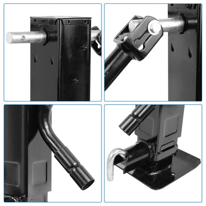Heavy Duty Weld Square Tube Trailer Jack - 12.5" Lift 13.5" Drop Leg Travel Capacity 12000 LBS (12000lbs Side Pull pin)