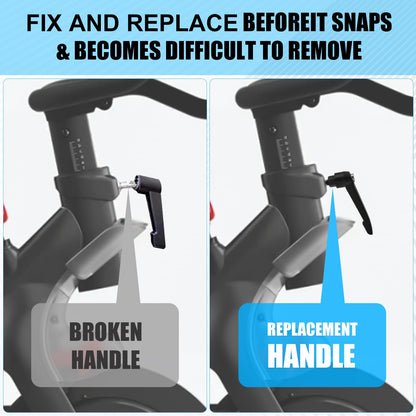 2PCS Exercise Bike Seat an Handle Height bar Adjustment Lever Compatible with Peloton Bike Replacement Parts, Adjustable Alloy L-Handle Accessories