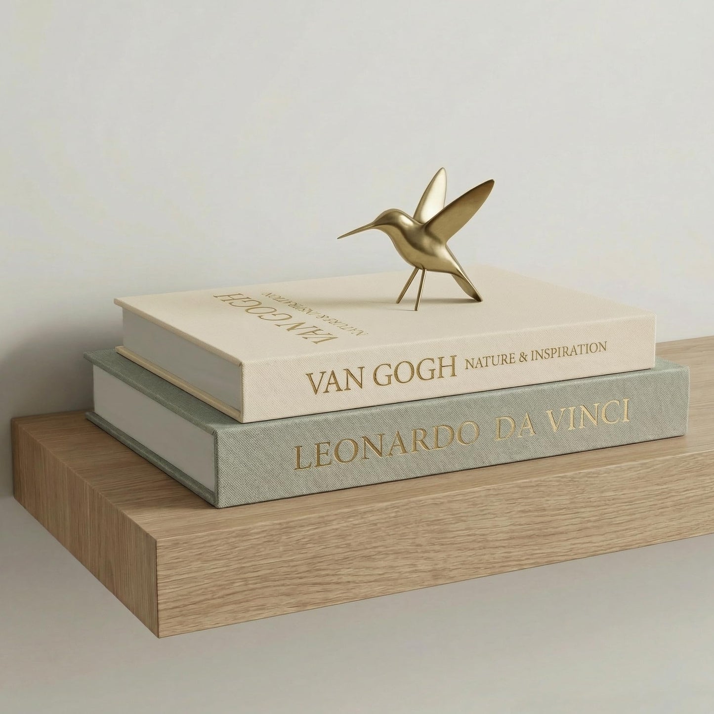 Aesthetic Decorative Books - Set of 2 Linen Boxes with Gold Lettering, Enhance Your Coffee Table, Bookshelf or Mantle Decor - Fake/Faux Books for Home Decoration, Photo & Keepsake Storage