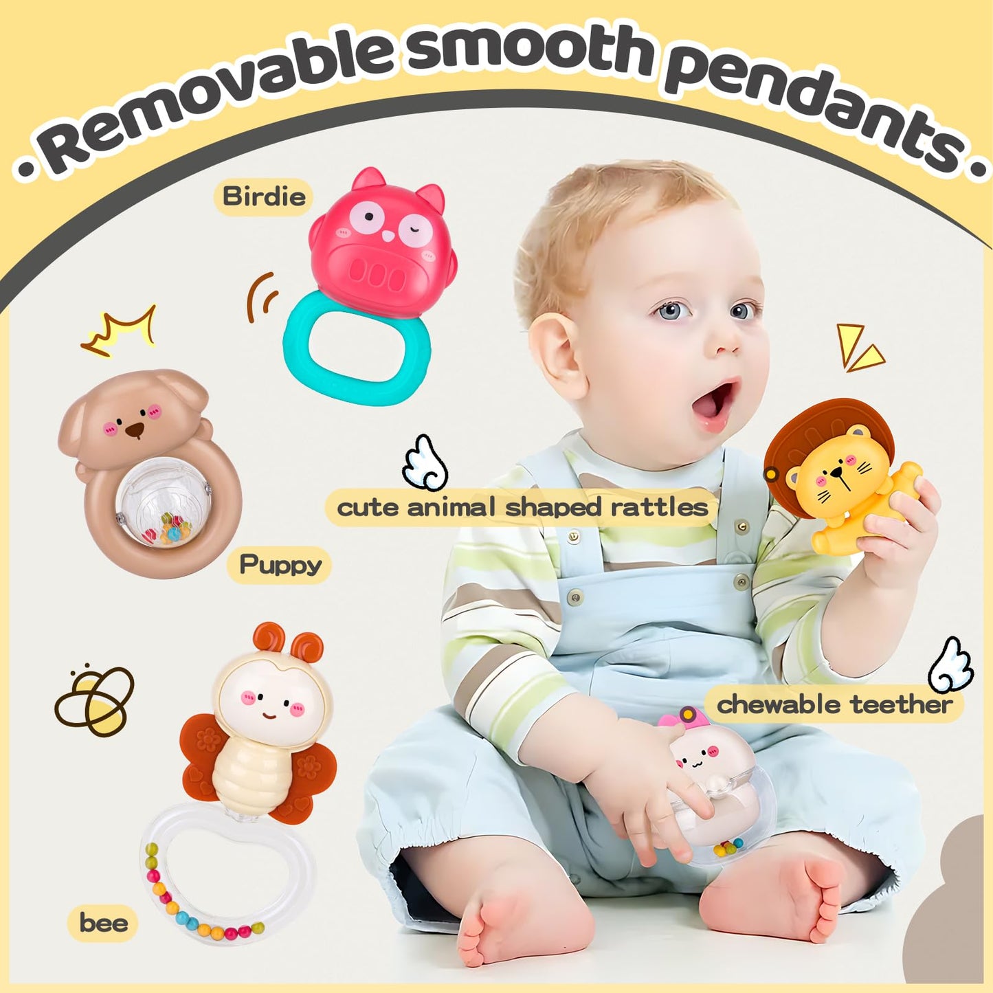 nicknack Cot Mobile for Babies, Musical Baby Crib Mobile with Projection Lights & Remote Control, Newborn Baby Crib Toys Gift for 0-6 Months