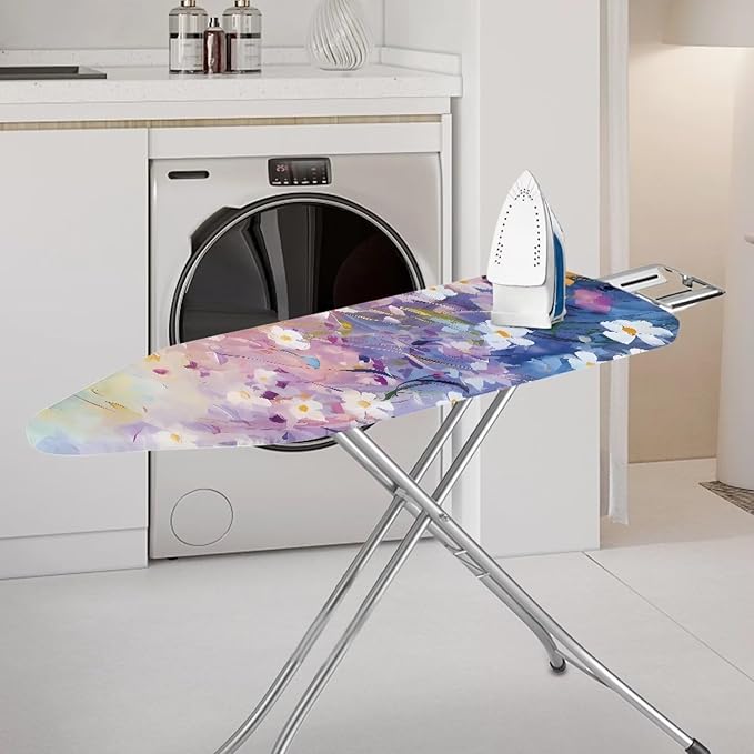 Daisy Print Ironing Board Pad, Extra Thick Heavy Duty Pad Covers