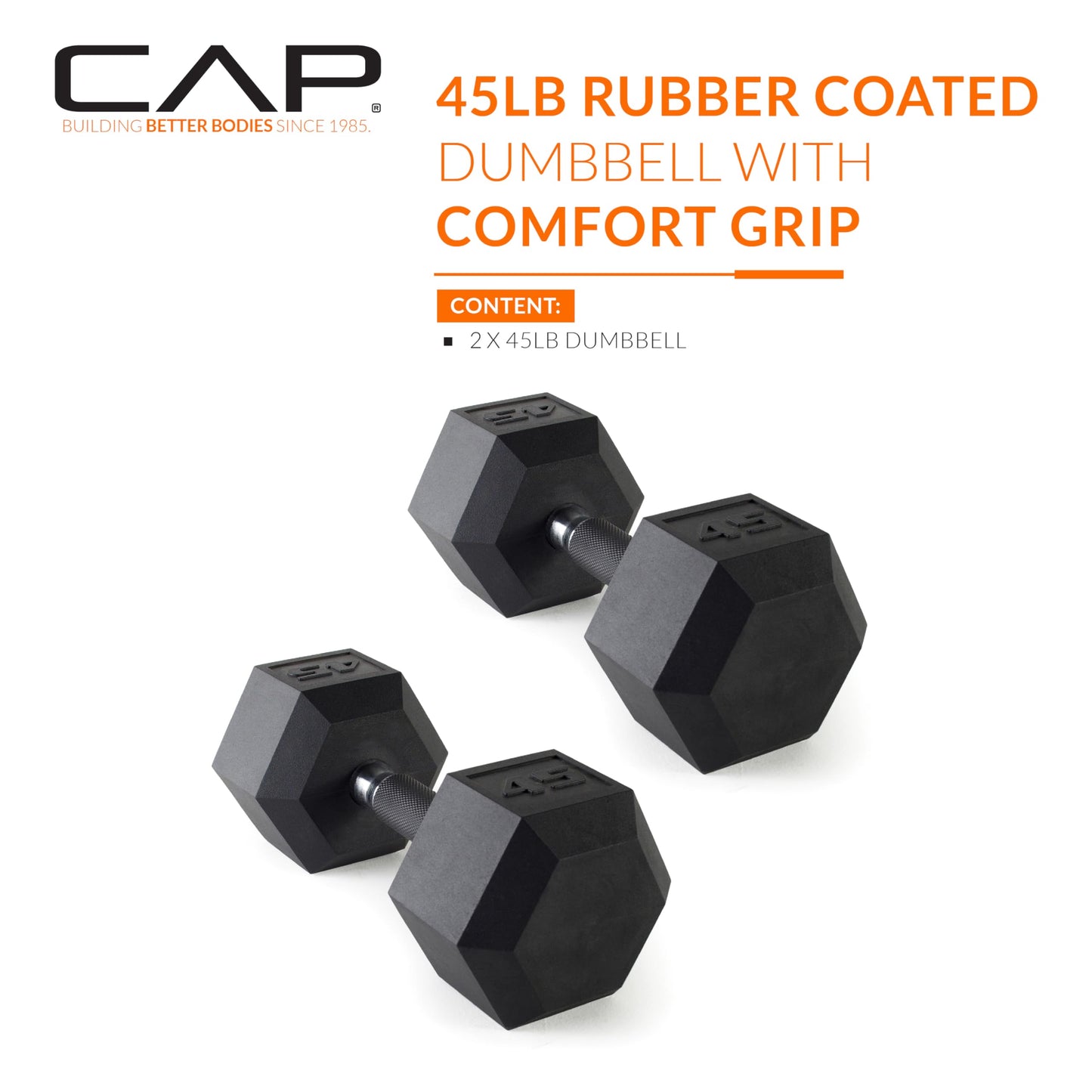 CAP Barbell Coated Dumbbell Weight | Multiple Options Pairs & Sets