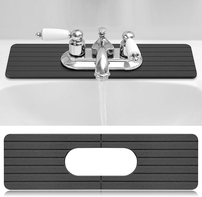 Faucet Mat Sink Splash Guard Oval and Round Splash Tap Pad Diatomite Stone