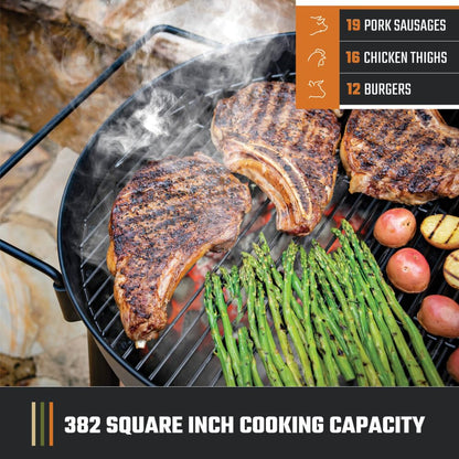 Oklahoma Joe's Blackjack 21.5 in. Heavy-Duty Kettle Charcoal Grill with 382 sq. in. Cooking Area, Black