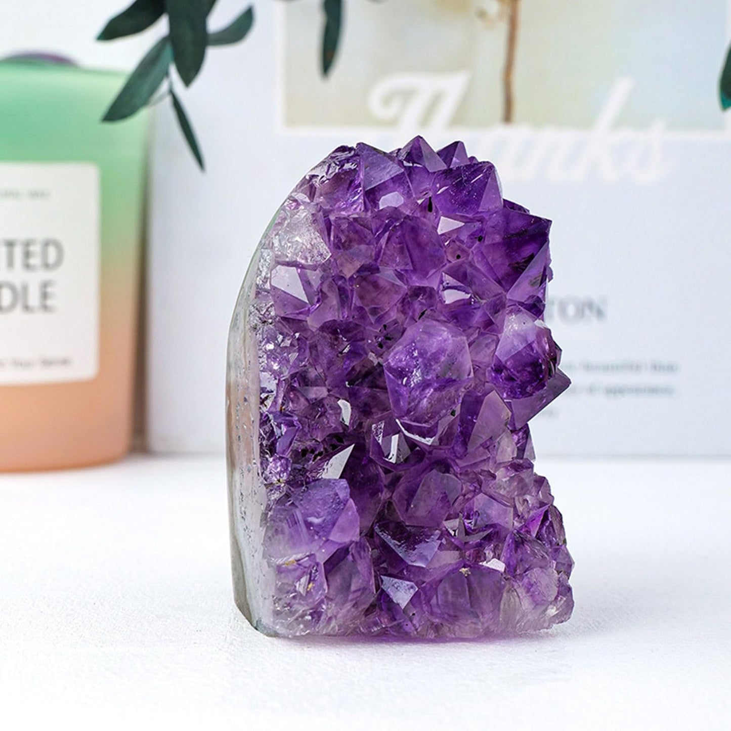 Amethyst Cluster Quartz Crystal Rock Raw Stone Purple Crystals Geode Healing Crystals 0-0.5LB